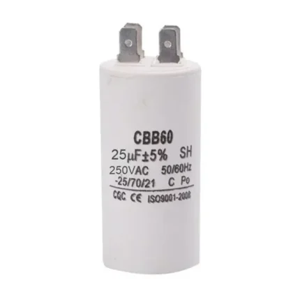 White Round Capacitor (Pin)